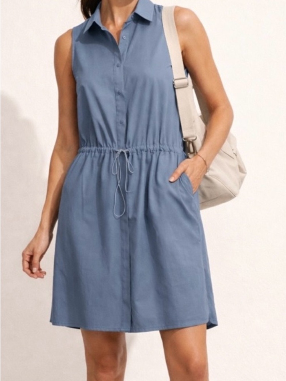 NIC+ZOE | Tech Stretch Slate Blue Mini Dress Travel Ready
Athleisure Size Large